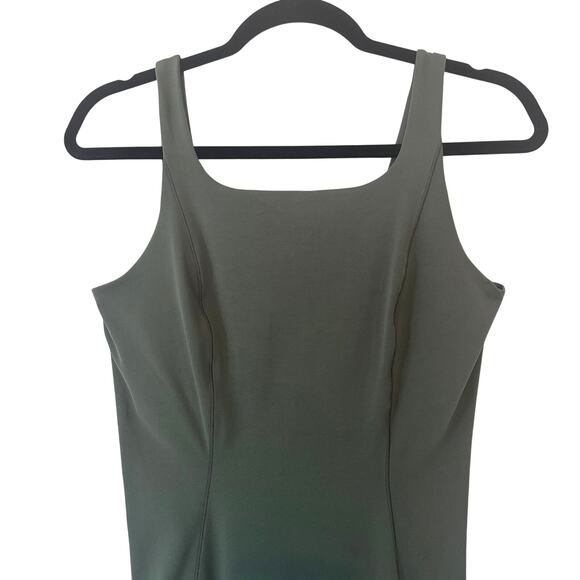 Nike Zenvy Short Bodysuit Vintage Green Romper L Dri-FIT Yoga‎ Biker Shorts - Picture 5 of 13